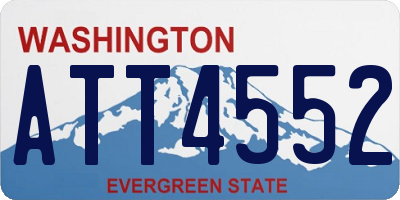 WA license plate ATT4552