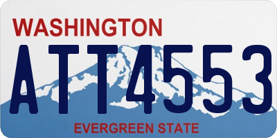 WA license plate ATT4553