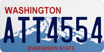 WA license plate ATT4554
