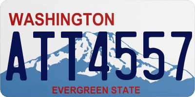WA license plate ATT4557