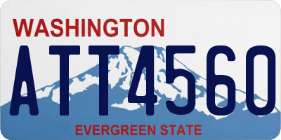 WA license plate ATT4560