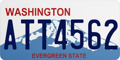 WA license plate ATT4562