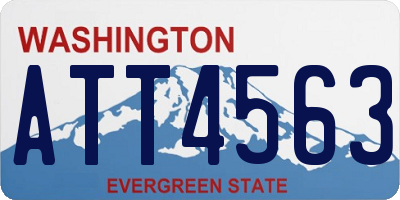 WA license plate ATT4563