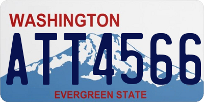 WA license plate ATT4566