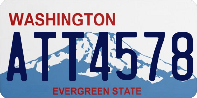 WA license plate ATT4578