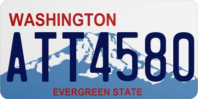 WA license plate ATT4580