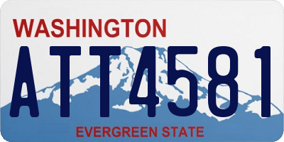 WA license plate ATT4581