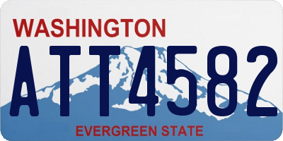 WA license plate ATT4582