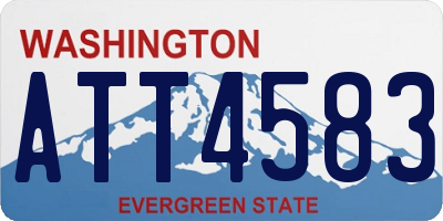 WA license plate ATT4583