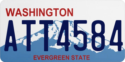 WA license plate ATT4584
