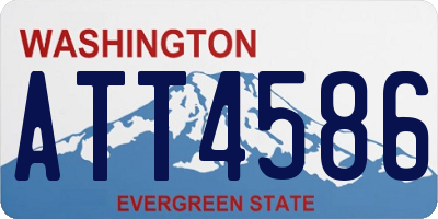 WA license plate ATT4586