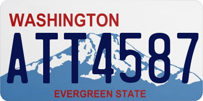 WA license plate ATT4587