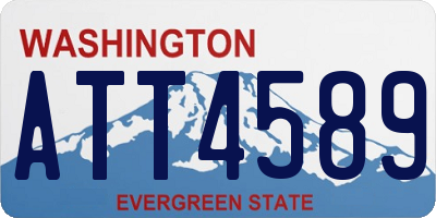 WA license plate ATT4589