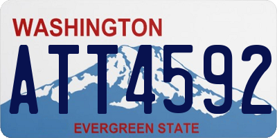 WA license plate ATT4592
