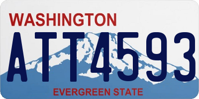 WA license plate ATT4593