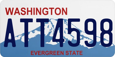 WA license plate ATT4598