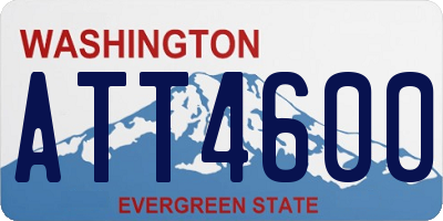WA license plate ATT4600
