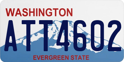 WA license plate ATT4602