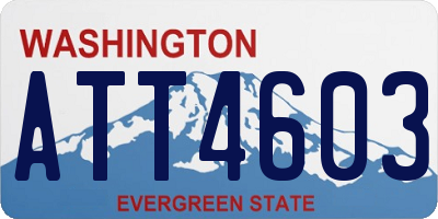WA license plate ATT4603