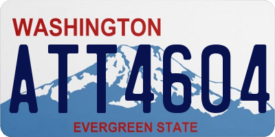 WA license plate ATT4604
