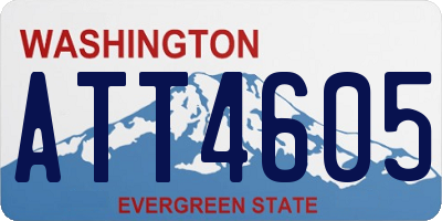 WA license plate ATT4605