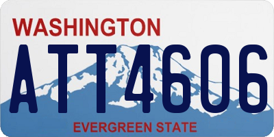 WA license plate ATT4606