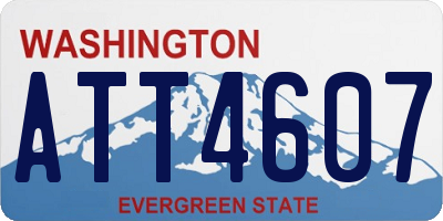 WA license plate ATT4607