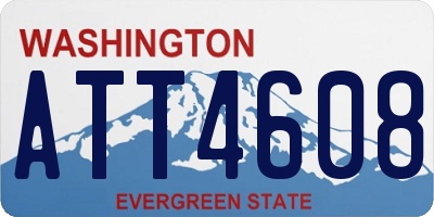 WA license plate ATT4608