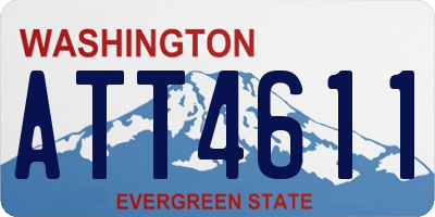 WA license plate ATT4611
