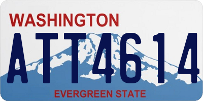WA license plate ATT4614