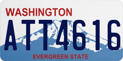 WA license plate ATT4616