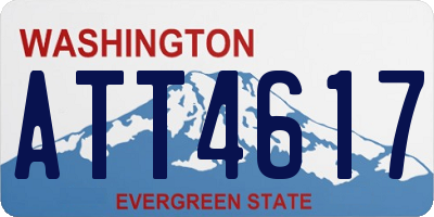WA license plate ATT4617