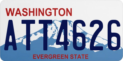 WA license plate ATT4626