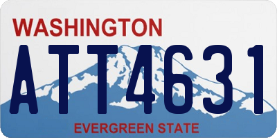 WA license plate ATT4631