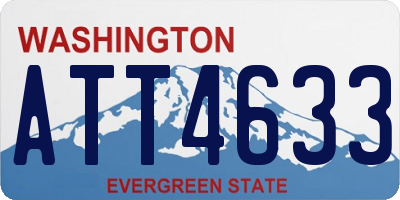 WA license plate ATT4633