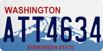 WA license plate ATT4634