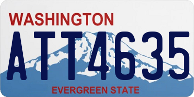 WA license plate ATT4635