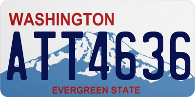 WA license plate ATT4636