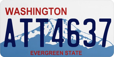 WA license plate ATT4637