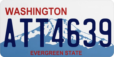 WA license plate ATT4639
