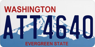 WA license plate ATT4640