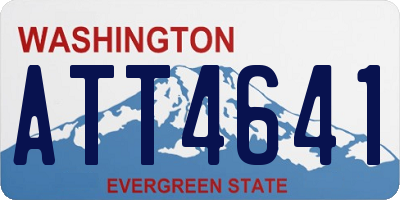 WA license plate ATT4641