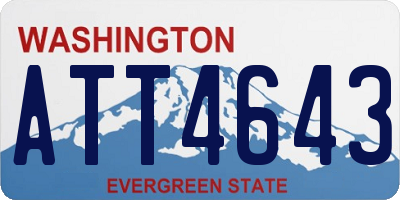 WA license plate ATT4643