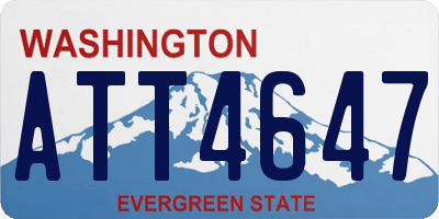 WA license plate ATT4647