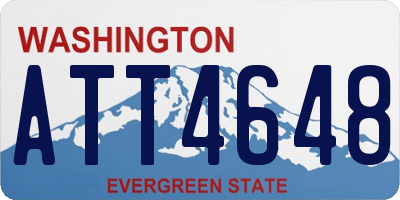 WA license plate ATT4648