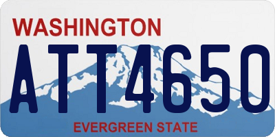 WA license plate ATT4650