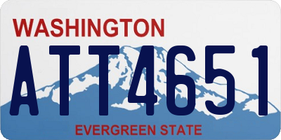 WA license plate ATT4651