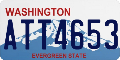 WA license plate ATT4653