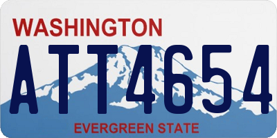 WA license plate ATT4654