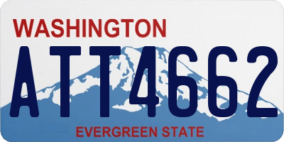 WA license plate ATT4662